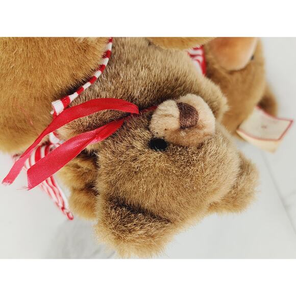 Schmid Teddy Bear w/ Slippers & Night Shirt Large 18" Korea 1984 NO TESTED Vtg - Picture 9 of 16